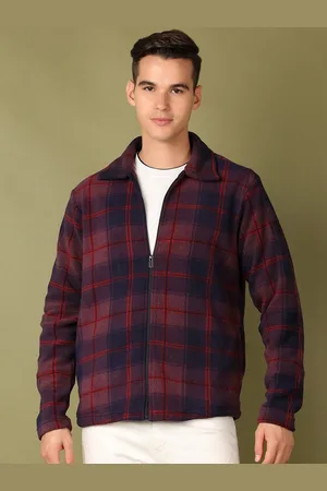 V-Mart Men Checked Long Sleeves Shirt Style Sweatshirt