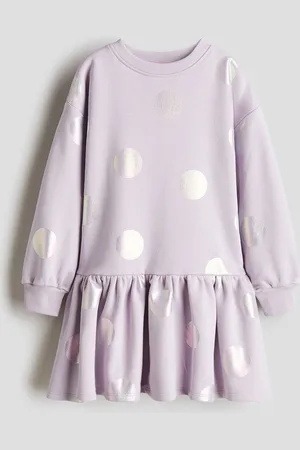 H&M Girls Printed Sweatshirt Dress