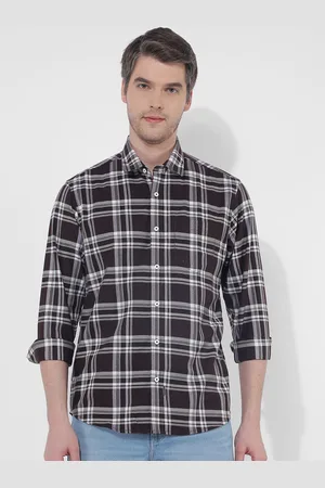 NUMERO UNO Men Spread Collar Checked Cotton Casual Shirt