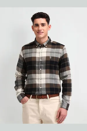 Ralph Lauren Men Manhattan Slim Fit Opaque Checked Casual Shirt
