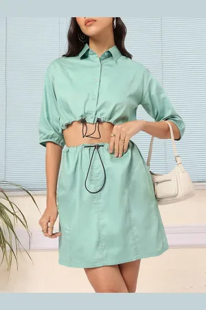 DressBerry Tailored Twists Crop Shirt & Skirt Co-ords with Toggles