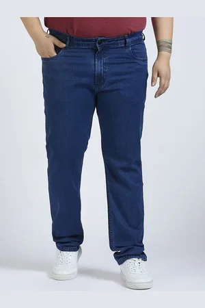 HJ HASASI Men Plus Size High-Rise Stretchable Jeans