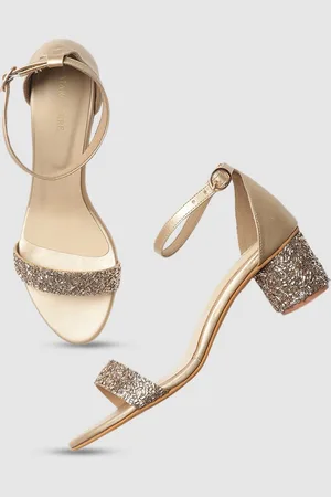 Marc Loire Embellished Open Toe Block Heels