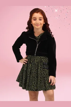 CUTECUMBER Girls Animal Printed Fit & Flare Dress