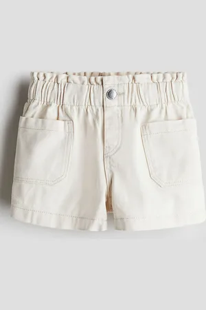 H&M Girls Cotton Paper Bag Shorts
