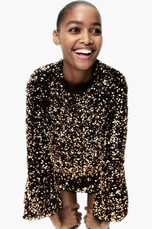 H&M Women Sequined A-Line Dress