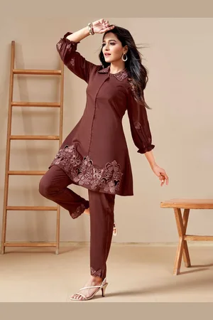 AUTUMN LANE Embroidered Tunic With Trouser
