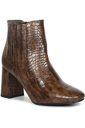 SAINT G. Womens Brown Leather Ankle Boots