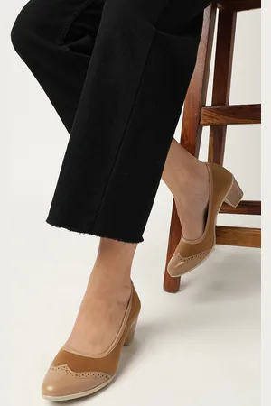 Marc Loire Textured Block Heeled Pumps
