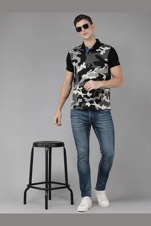 Pepe Jeans Camouflage Printed Polo Collar Pure Cotton T-shirt