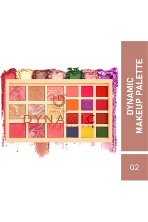 MATTLOOK Dynamic 12 Shades Eyeshadow & 9 Shades Baked Highlighter Makeup Palette - Shade 2