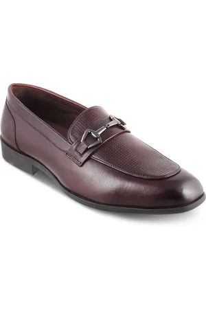 Tresmode Men Round Toe Comfort Insole Leather Loafers