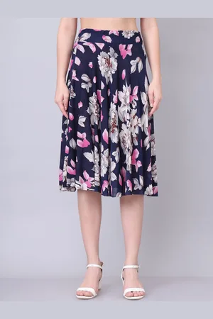 GRACIT Women Floral Printed Flared Midi Skirt