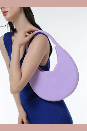 Campus Sutra Women Leather Half Moon Hobo Bag