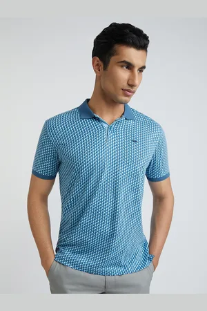 Park Avenue Men Printed Polo Collar Slim Fit T-shirt