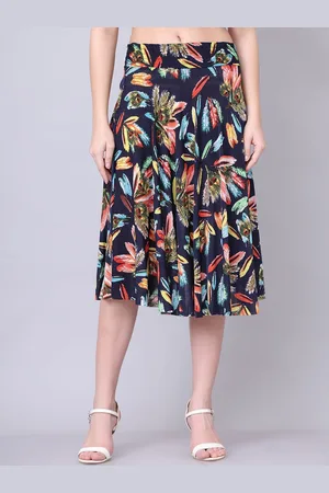 GRACIT Women Printed Flared Midi Skirt