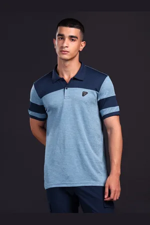 TECHNOSPORT Men Polo Collar Anti Static Slim Fit T-shirt