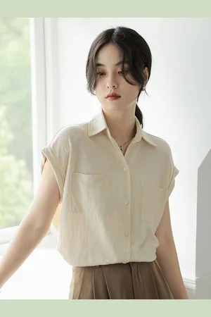 LULU & SKY Women Spread Collar Solid Casual Shirt