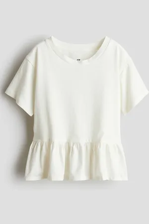 H&M Girls Cotton Peplum Top