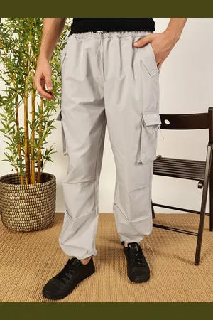 Mast & Harbour Men Smart Loose Fit Parachute Trousers
