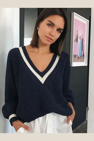 LULU & SKY Women Ribbed Pullover