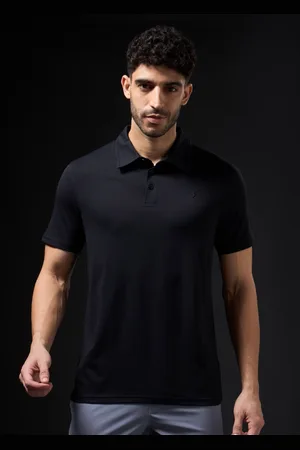 TECHNOSPORT Men Polo Collar Anti Static Slim Fit T-shirt