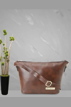 Mast & Harbour Women Solid Crossbody Leather Sling Bag