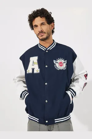 Styli Colourblocked Embroidered Bomber Jacket