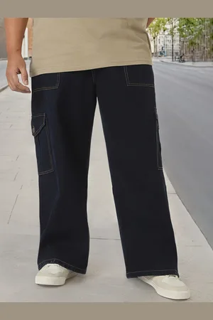 URBANO Men Loose Fit Washed Cargo Non-Stretchable Jeans With 6 Pockets
