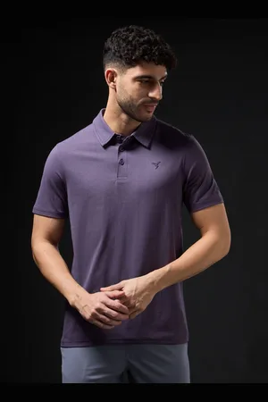 TECHNOSPORT Men Polo Collar Anti Static Slim Fit T-shirt