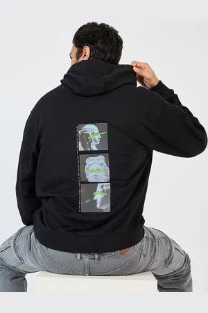 Styli Men Relax Fit Photo Back Print Hoodie