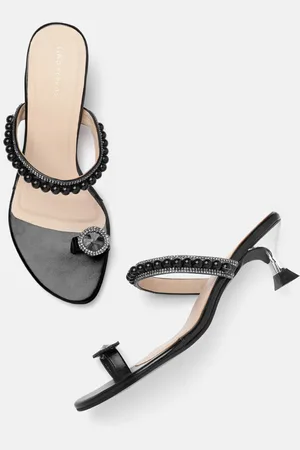 Lino Perros Embellished One-Toe Kitten Heels