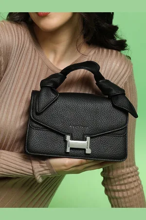 Campus Sutra Women Leather Structured Satchel