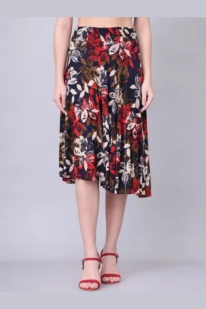 GRACIT Women Floral Printed Flared Midi Skirt