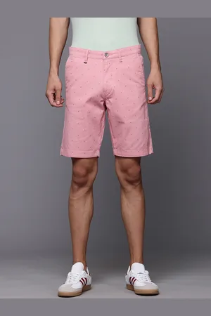 Louis Philippe Men Micro Ditsy Print Slim-Fit Chino Shorts