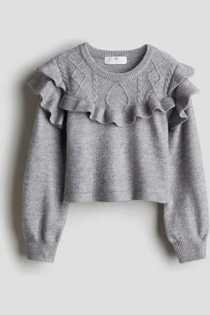 H&M Girls Frill-Trim Jumper