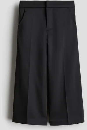 H&M Girls Wide-Leg Twill Trousers