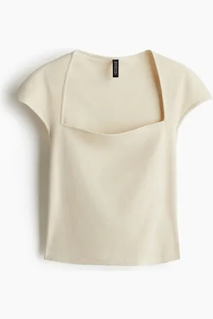 H&M Square-Neck Ribbed Tops