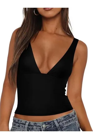 LULU & SKY Women V-neck Crop Top