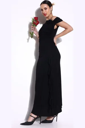 SHOWOFF Women Ruffled Cotton Maxi Dress