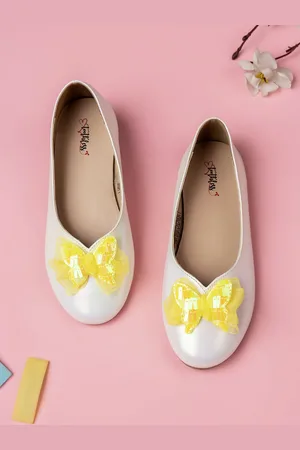 toothless Girls Embellished Ballerinas with Bows Flats