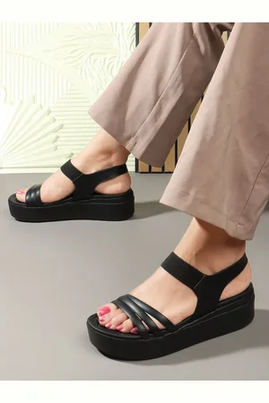 Elle Women Open Toe Flatform Heeled Sandals