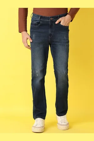 V-Mart Men Straight Fit Low Distress Heavy Fade Stretchable Jeans