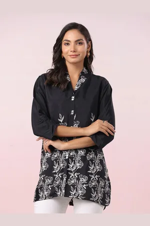 JISORA Women Floral Printed Shirt Style Top