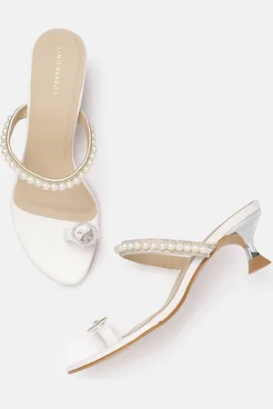 Lino Perros Embellished One-Toe Kitten Heels
