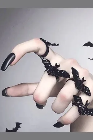 Salty Gold-Plated Adjustable Vampire Flight Finger Ring