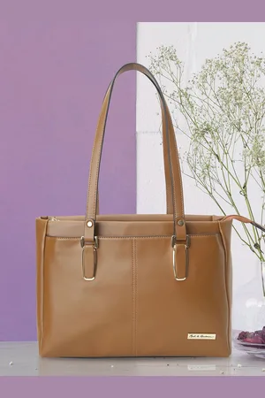 Mast & Harbour Women Solid Structured Leather Shoulder Bag