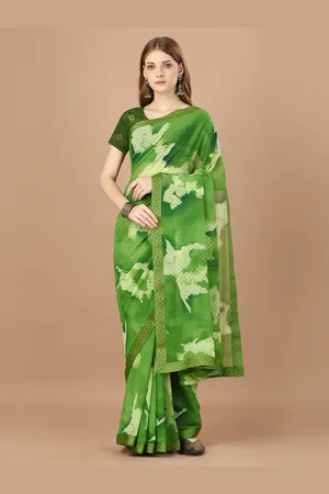 DIVASTRI Women Ethnic Motifs Beads and Stones Designer Saree With Blouse Piece