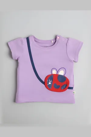 Ed-a-Mamma Girls Bio Finish Graphic Printed Round Neck Cotton T-shirt