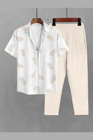 bullmer Printed Short Sleeves Shirt With Trousers Co-Ords